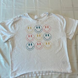Girls smiley face crop top